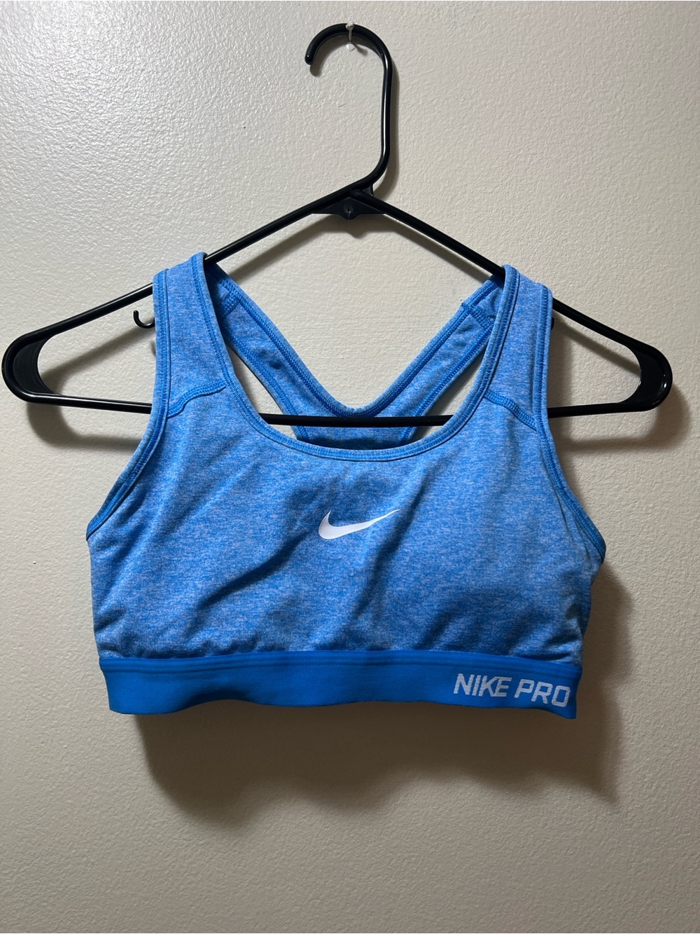 Nike Pro Blue Dri-FIT Sports Bra with Swoosh